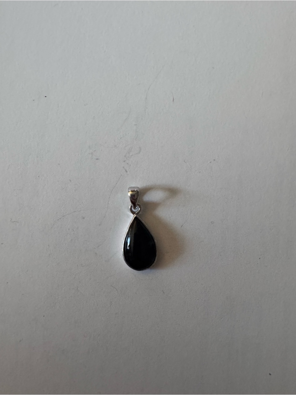 Silver Teardrop Black Onyx Pendant - Elegant Women Jewelry